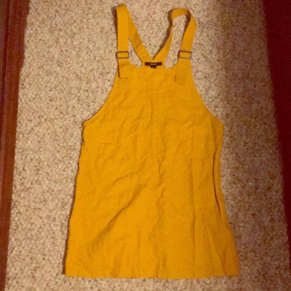 Overall skirt yellow small forever 21 new no tags